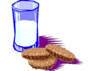 Sticker Custom Preview Image #063132 Food Drink Fast Food Cookies Milk2