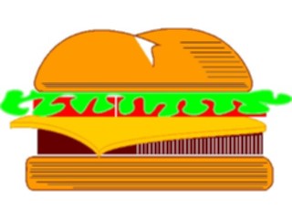 Sticker Custom Preview Image #063183 Food Drink Fast Food Hamburger01