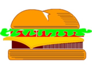 Sticker Custom Preview Image #063183 Food Drink Fast Food Hamburger01