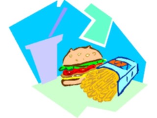 Sticker Custom Preview Image #063218 Food Drink Fast Food Hamburger Meal2