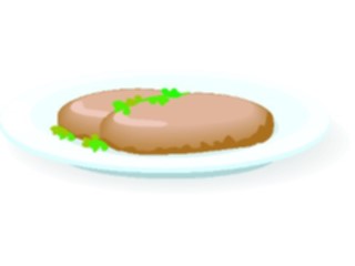 Sticker Custom Preview Image #063220 Food Drink Fast Food Hamburger Patties