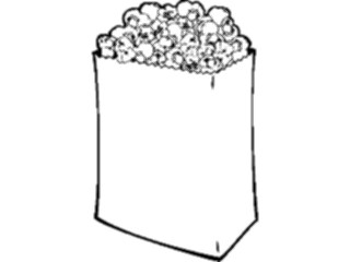 Sticker Custom Preview Image #063410 Food Drink Fast Food Popcorn Bag Frame