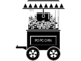 Sticker Custom Preview Image #063418 Food Drink Fast Food Popcorn Wagon