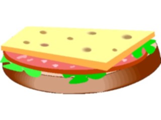 Sticker Custom Preview Image #063471 Food Drink Fast Food Sandwich Open Faced1