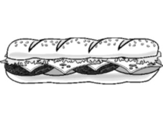 Sticker Custom Preview Image #063478 Food Drink Fast Food Sandwich Submarine01