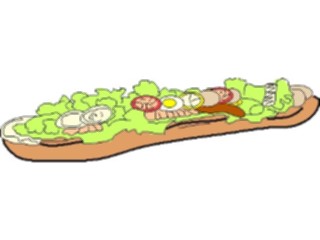 Sticker Custom Preview Image #063481 Food Drink Fast Food Sandwich Submarine04