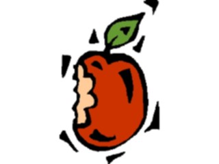 Sticker Custom Preview Image #063618 Food Drink Fruits Apple Bitten4