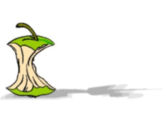 Sticker Custom Preview Image #063622 Food Drink Fruits Apple Core1