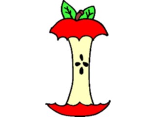 Sticker Custom Preview Image #063625 Food Drink Fruits Apple Core4