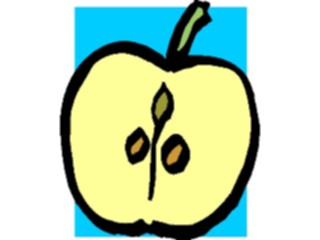 Sticker Custom Preview Image #063630 Food Drink Fruits Apple Half1