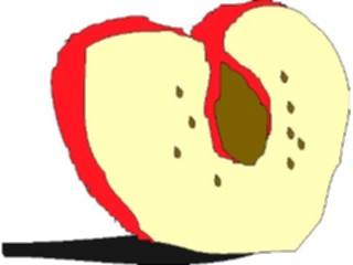 Sticker Custom Preview Image #063631 Food Drink Fruits Apple Half2