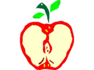 Sticker Custom Preview Image #063633 Food Drink Fruits Apple Half4