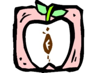 Sticker Custom Preview Image #063634 Food Drink Fruits Apple Half5