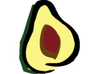 Sticker Custom Preview Image #063678 Food Drink Fruits Avocado02