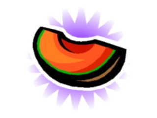 Sticker Custom Preview Image #063758 Food Drink Fruits Cantaloupe Slice