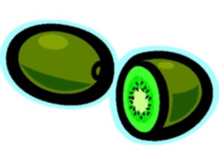 Sticker Custom Preview Image #063951 Food Drink Fruits Kiwi05