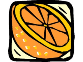 Sticker Custom Preview Image #064057 Food Drink Fruits Orange Half3