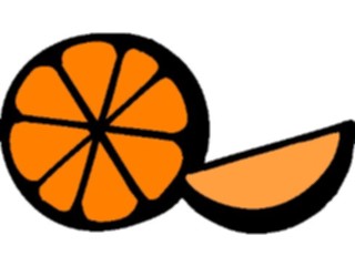 Sticker Custom Preview Image #064067 Food Drink Fruits Orange Slice Wedge