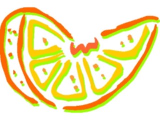 Sticker Custom Preview Image #064069 Food Drink Fruits Orange Wedge2
