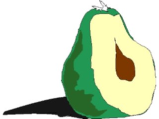 Sticker Custom Preview Image #064154 Food Drink Fruits Pear Cut