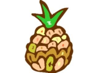 Sticker Custom Preview Image #064171 Food Drink Fruits Pineapple06