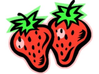 Sticker Custom Preview Image #064200 Food Drink Fruits Strawberries03