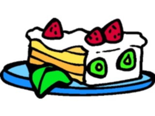 Sticker Custom Preview Image #064253 Food Drink Fruits Strawberry Kiwi Cake Slice