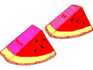 Sticker Custom Preview Image #064343 Food Drink Fruits Watermelon Slices