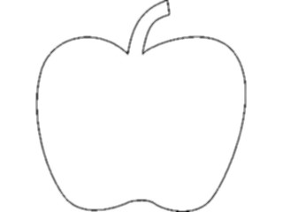 Sticker Custom Preview Image #064346 Food Drink Keylined Apple3