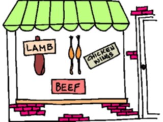 Sticker Custom Preview Image #064456 Food Drink Meats Butcher Shop