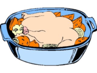 Sticker Custom Preview Image #064475 Food Drink Meats Chicken Baked1