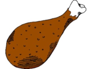 Sticker Custom Preview Image #064489 Food Drink Meats Chicken Drumstick07