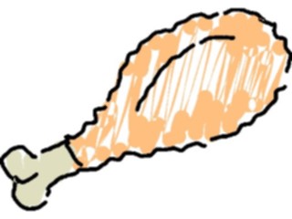 Sticker Custom Preview Image #064494 Food Drink Meats Chicken Drumstick12