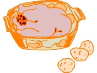 Sticker Custom Preview Image #064503 Food Drink Meats Chickenin Casserole