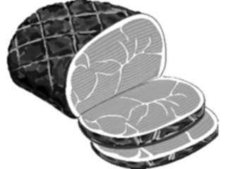 Sticker Custom Preview Image #064531 Food Drink Meats Ham02