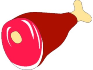 Sticker Custom Preview Image #064554 Food Drink Meats Ham Shank3