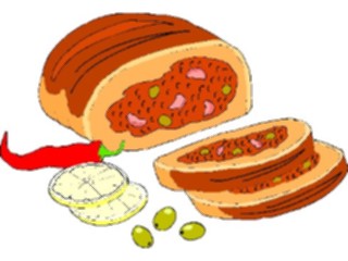 Sticker Custom Preview Image #064606 Food Drink Meats Meatloaf1