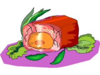 Sticker Custom Preview Image #064608 Food Drink Meats Meatloaf Stuffed