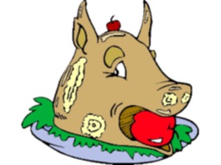 Sticker Custom Preview Image #064617 Food Drink Meats Pork Head2