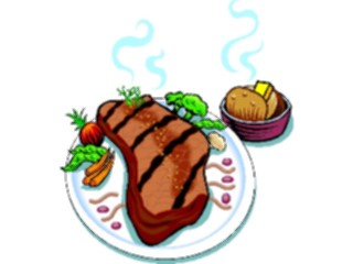 Sticker Custom Preview Image #064686 Food Drink Meats Steak Dinner1