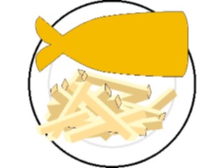 Sticker Custom Preview Image #064748 Food Drink Seafood Fish Chips1