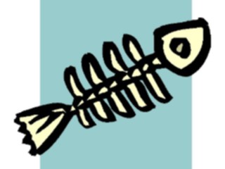 Sticker Custom Preview Image #064762 Food Drink Seafood Fish Skeleton1