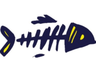 Sticker Custom Preview Image #064763 Food Drink Seafood Fish Skeleton2