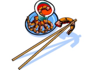 Sticker Custom Preview Image #064830 Food Drink Seafood Shrimp Chopsticks2