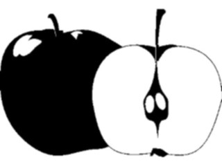 Sticker Custom Preview Image #064844 Food Drink Silhouettes Apple1