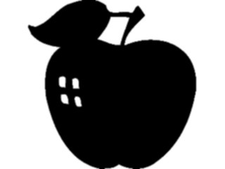 Sticker Custom Preview Image #064845 Food Drink Silhouettes Apple2