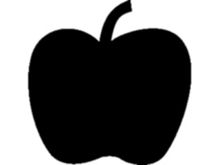 Sticker Custom Preview Image #064846 Food Drink Silhouettes Apple3