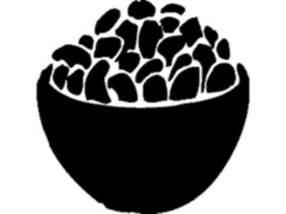 Sticker Custom Preview Image #064852 Food Drink Silhouettes Bowlof Snacks