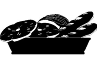 Sticker Custom Preview Image #064860 Food Drink Silhouettes Breadsin Basket