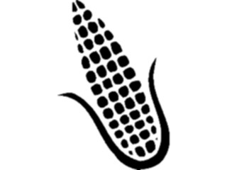 Sticker Custom Preview Image #064881 Food Drink Silhouettes Corn1